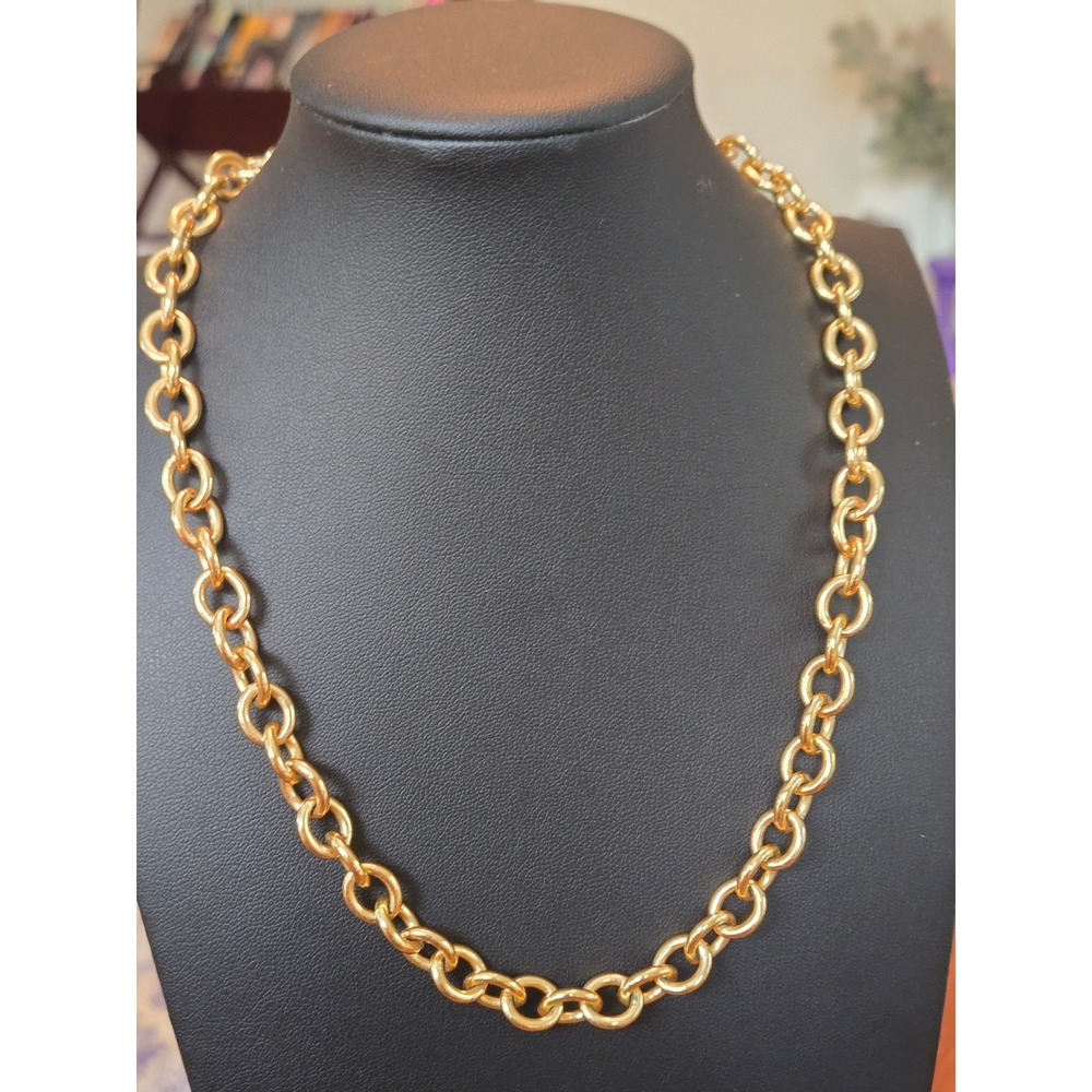 Bronzo Italia Milor Italy 18" Twisted Link Gold- Plated Bronze Necklace. Vintage